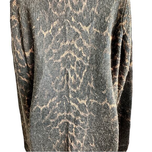 One Teaspoon M Big Cat animal print wool mohair blend Sweater - Picture 5 of 10